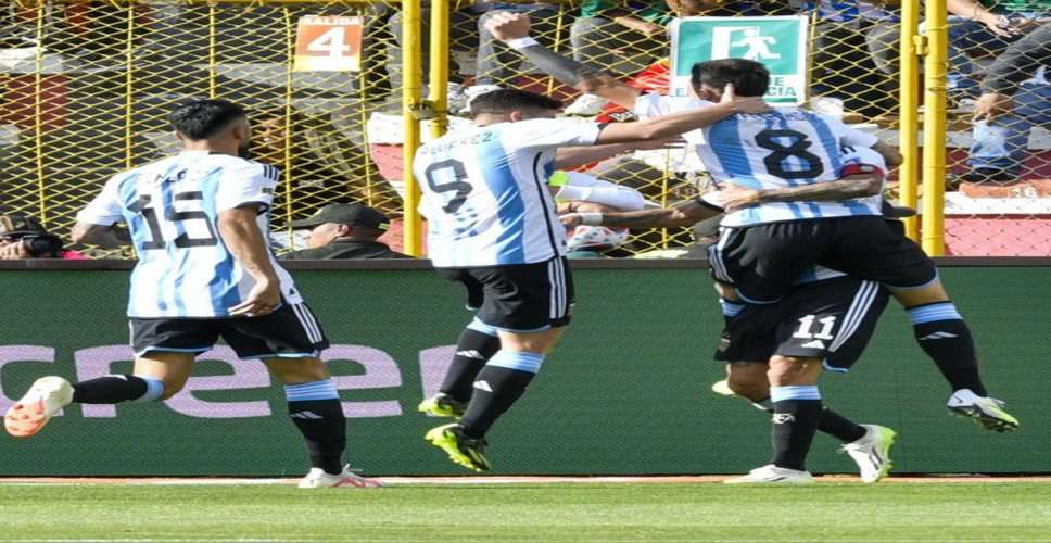 2026 फीफा विश्व कप क्वालीफायर में अर्जेंटीना ने बोलीविया पर 3-0 से जीत दर्ज की