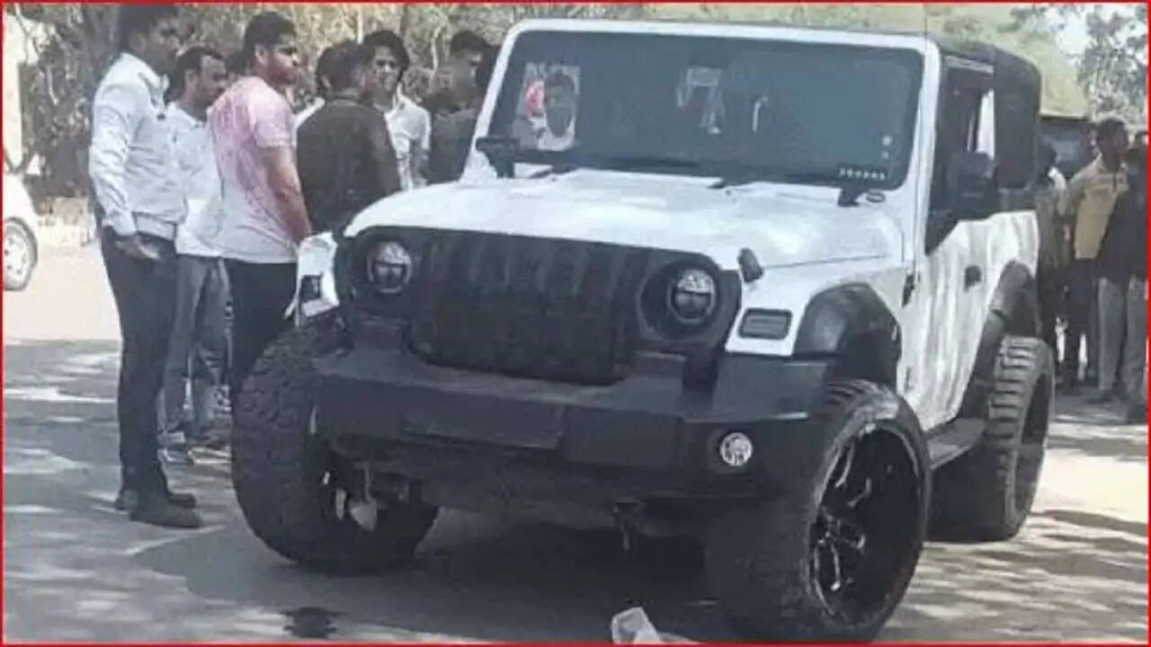 गुरुग्राम में थार की टक्कर से डिलीवरी बॉय घायल, पुलिस पर वीडियो डिलीट करने का आरोप