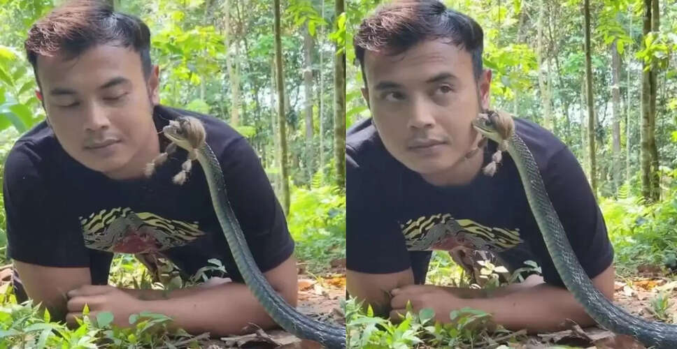 सांप के साथ हैरान करने वाला वीडियो हुआ वायरल