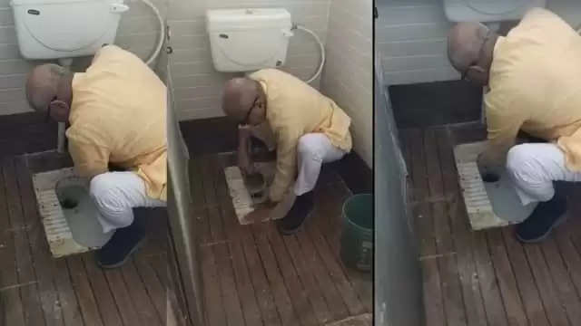मध्य प्रदेश के रीवा से भाजपा के सांसद जनार्दन मिश्रा ने अपने हाथ से शौचालय साफ किया है। इस वीडियो को सांसद मिश्रा ने अपने ट्विटर पर भी साझा किया है।